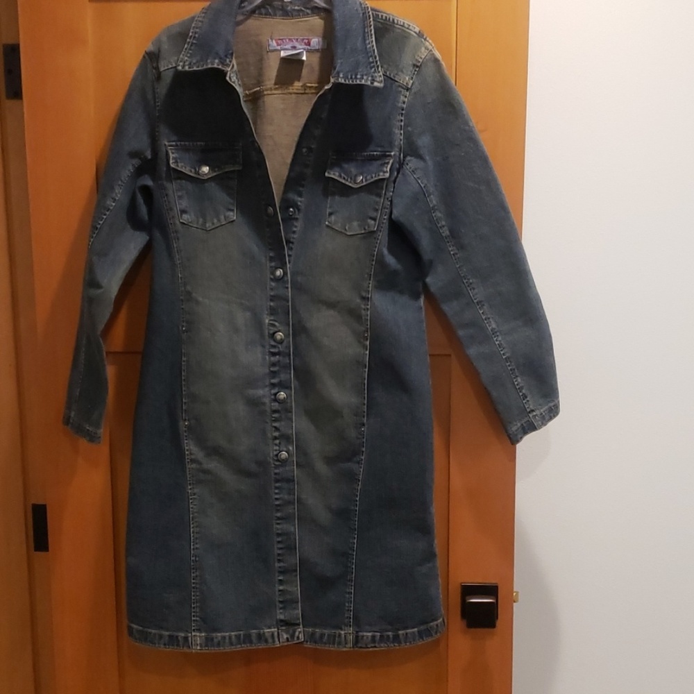Silver Jeans long denim jacket